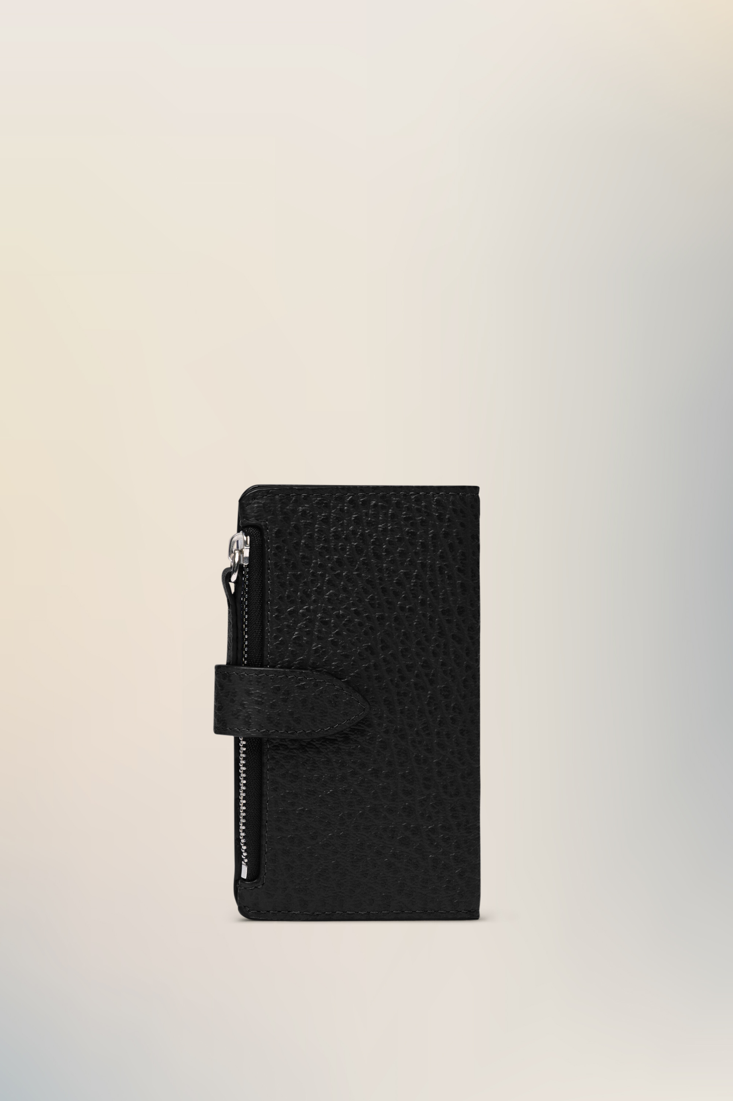 Four stitches zip wallet Noir