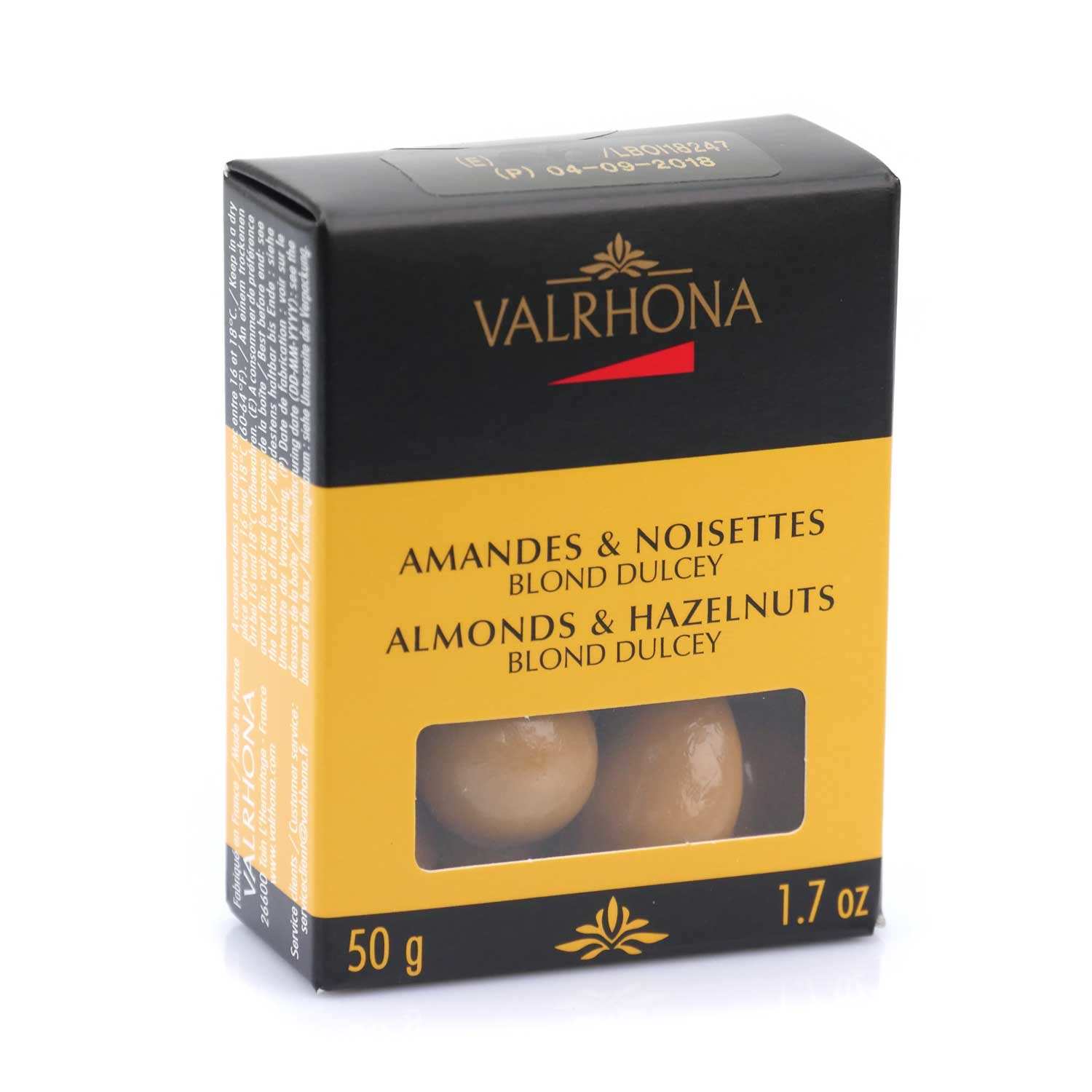 Amandes et noisettes au chocolat dulcey - Valrhona