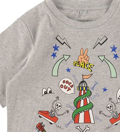 Stella McCartney Kids T-shirt - Gråmeleret m. Print