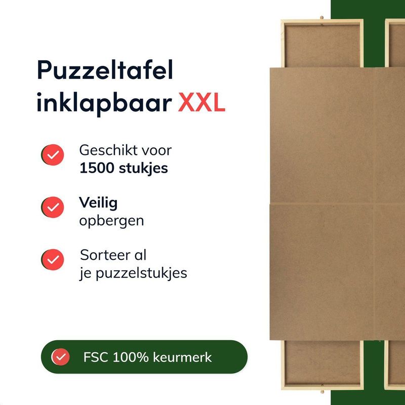 DIYDash - Puzzeltafel - XXL - Inklapbaar - 4 Lades - Opbergsysteem