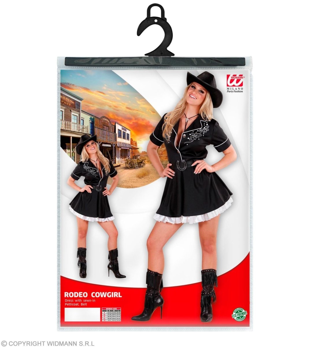 Cowgirl Jurk Zwart Dames