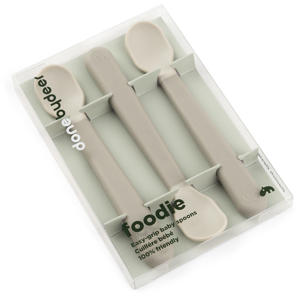 Køb DonebyDeer Foodie Easy-Grip Babyske 3-Pak Sand