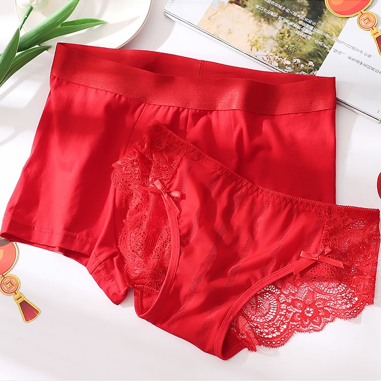 Pancherry - Koppelset: effen mesh slip + boxershort