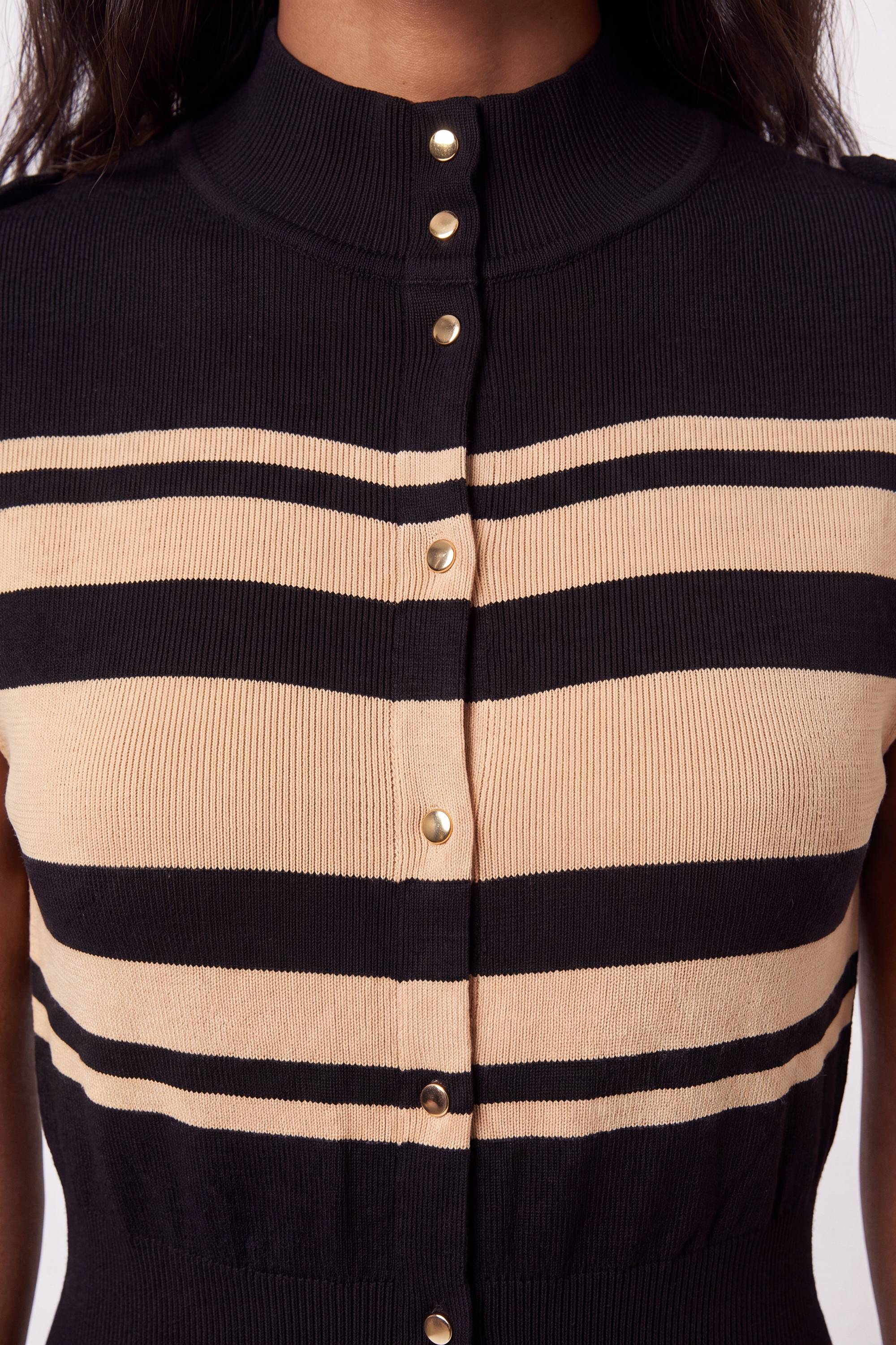 KarenMillen Robe Midi Sans Manches En Maille Mélangée Viscose