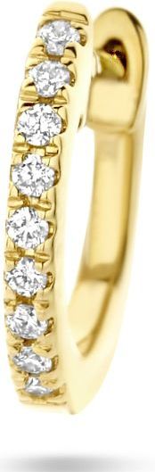 14K geelgoud klapoorring diamant 0.03ct h si 9,5 mm per stuk 4033716