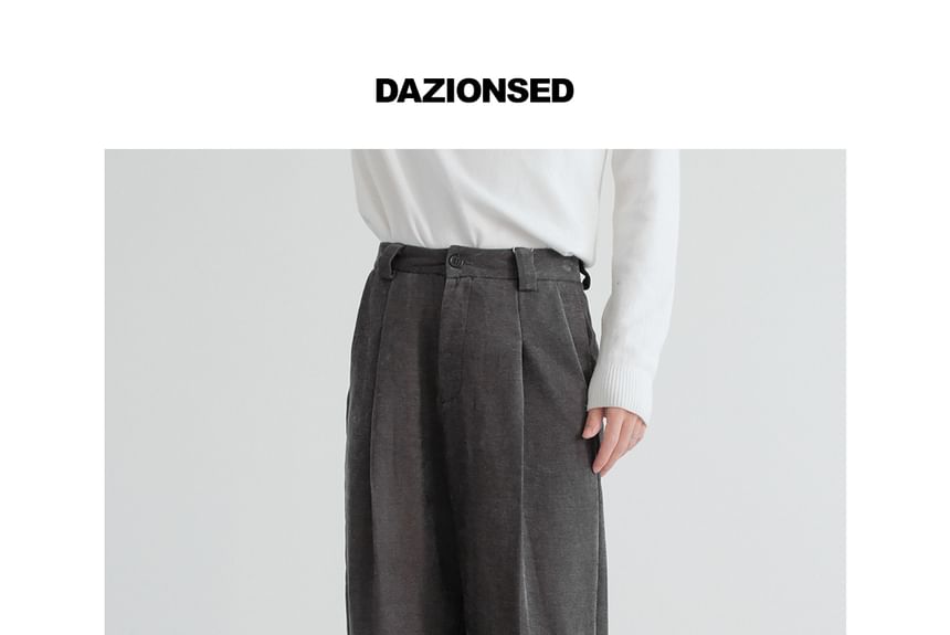 DAZO Studios - Hoge taille effen corduroy rechte broek