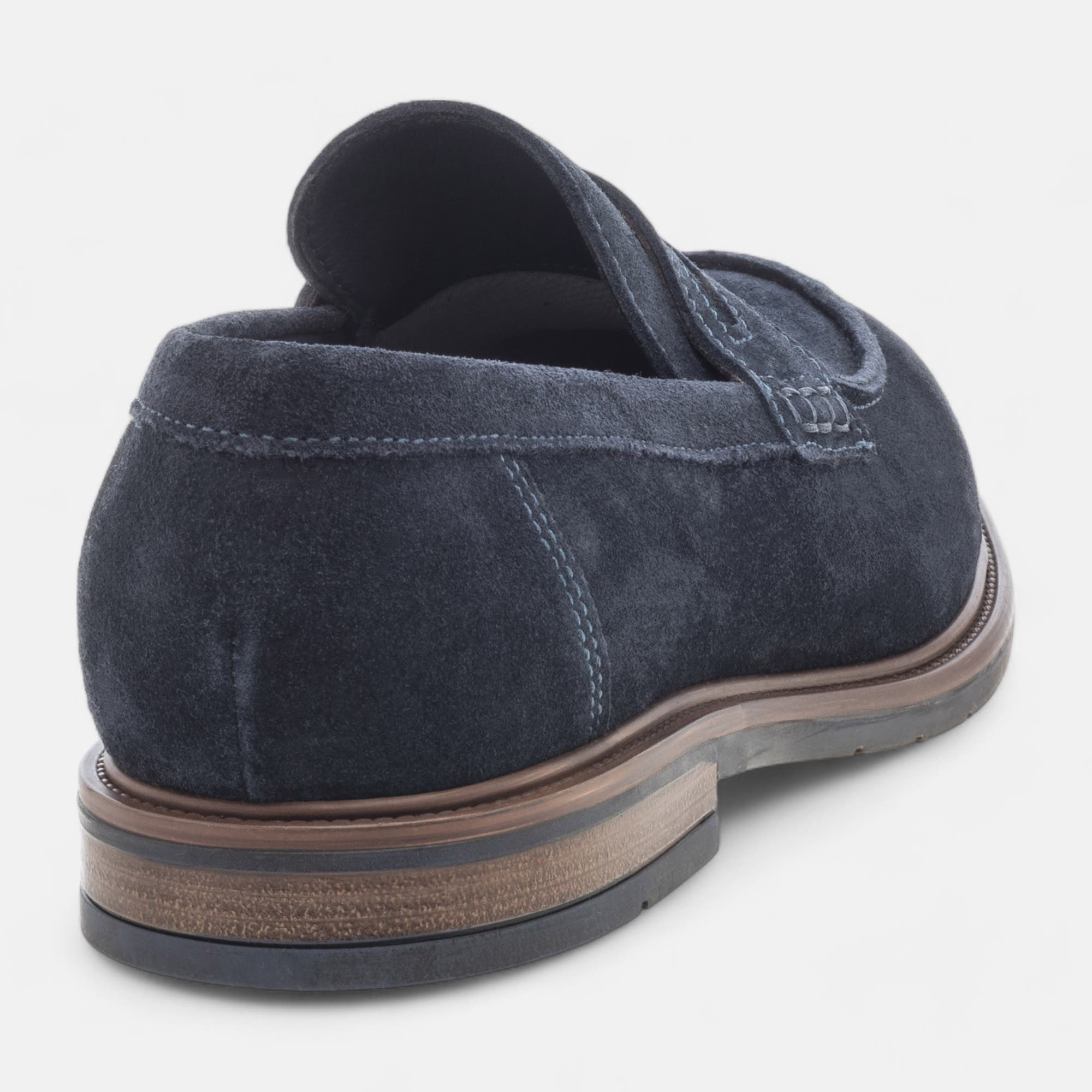 Mocassins Homme en cuir bleu marine
