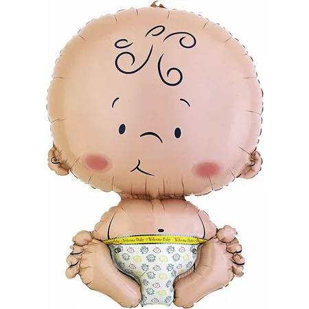 amscan Folienballon Super Shape Welcome Baby, ca. 41 x 56 cm