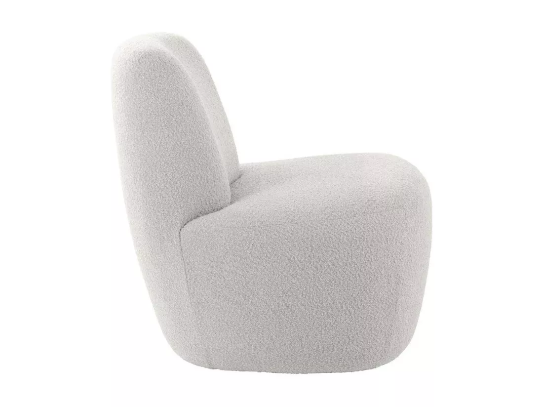 Chaise lounge en tissu bouclette Ada