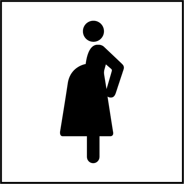 Panneau Accès prioritaire aux femmes enceintes - ISO 7001 en Gravoply