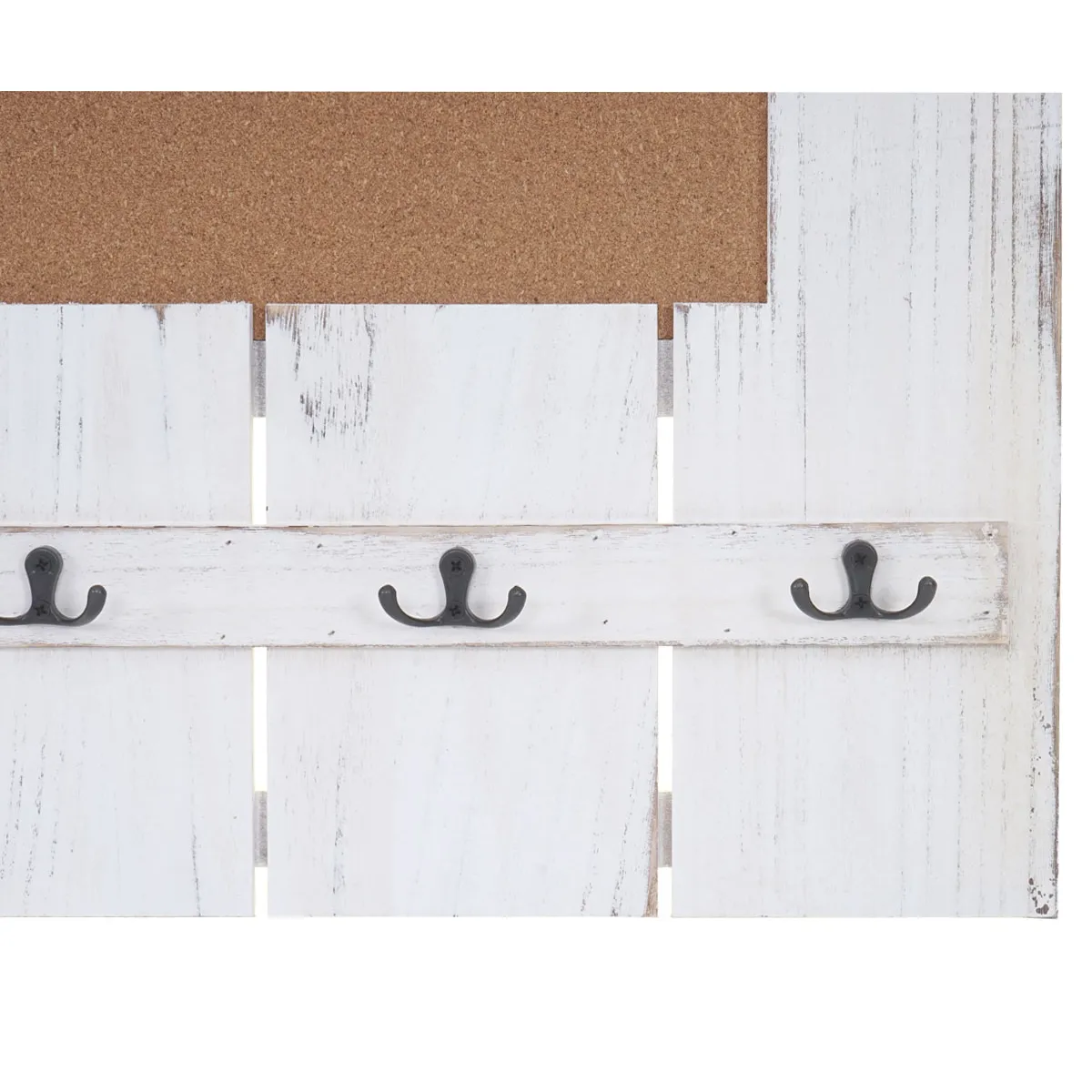 Mendler Portemanteau Mural HWC-C89 - Blanc Shabby