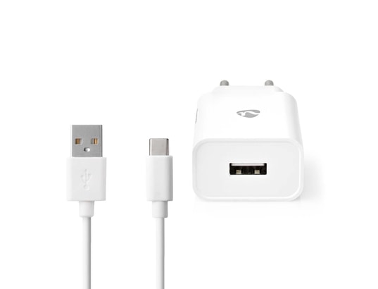 NEDIS - Chargeur secteur Blanc avec cable USB-C 1M