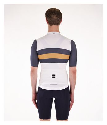 Maillot Manches Courtes Santini Eco Sleek Bengal Blanc