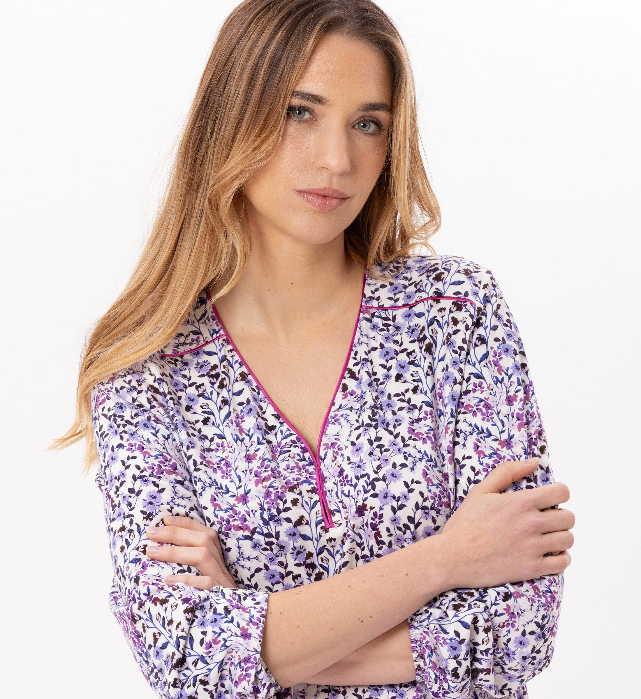 Chemise de nuit en jersey | Multicolore