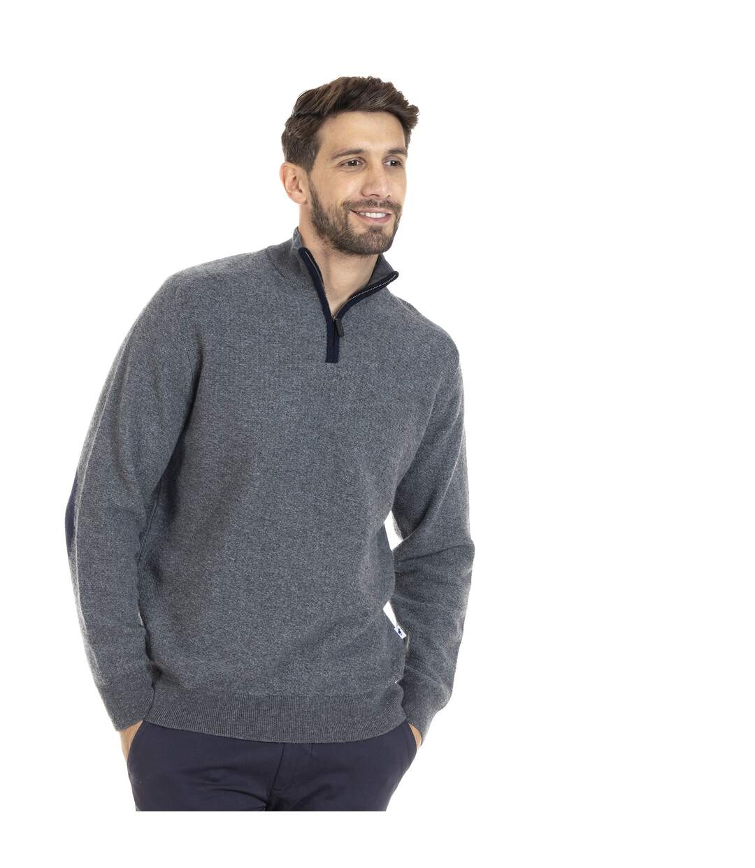 Pull manches longues col camioneur laine LYSE