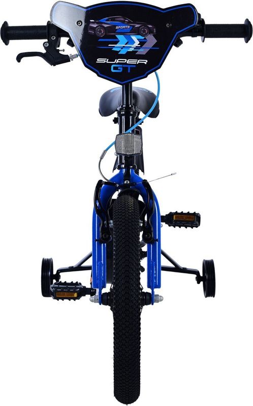 Volare - Super GT - Kinderfiets - Zwart met Blauwe Accenten - 16 inch