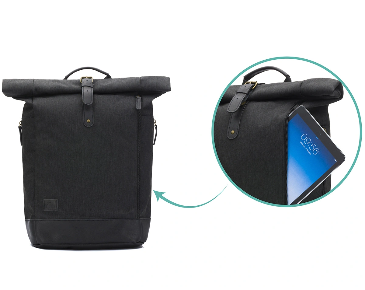 Wickelrucksack BERLIN X (39x16x53) in schwarz