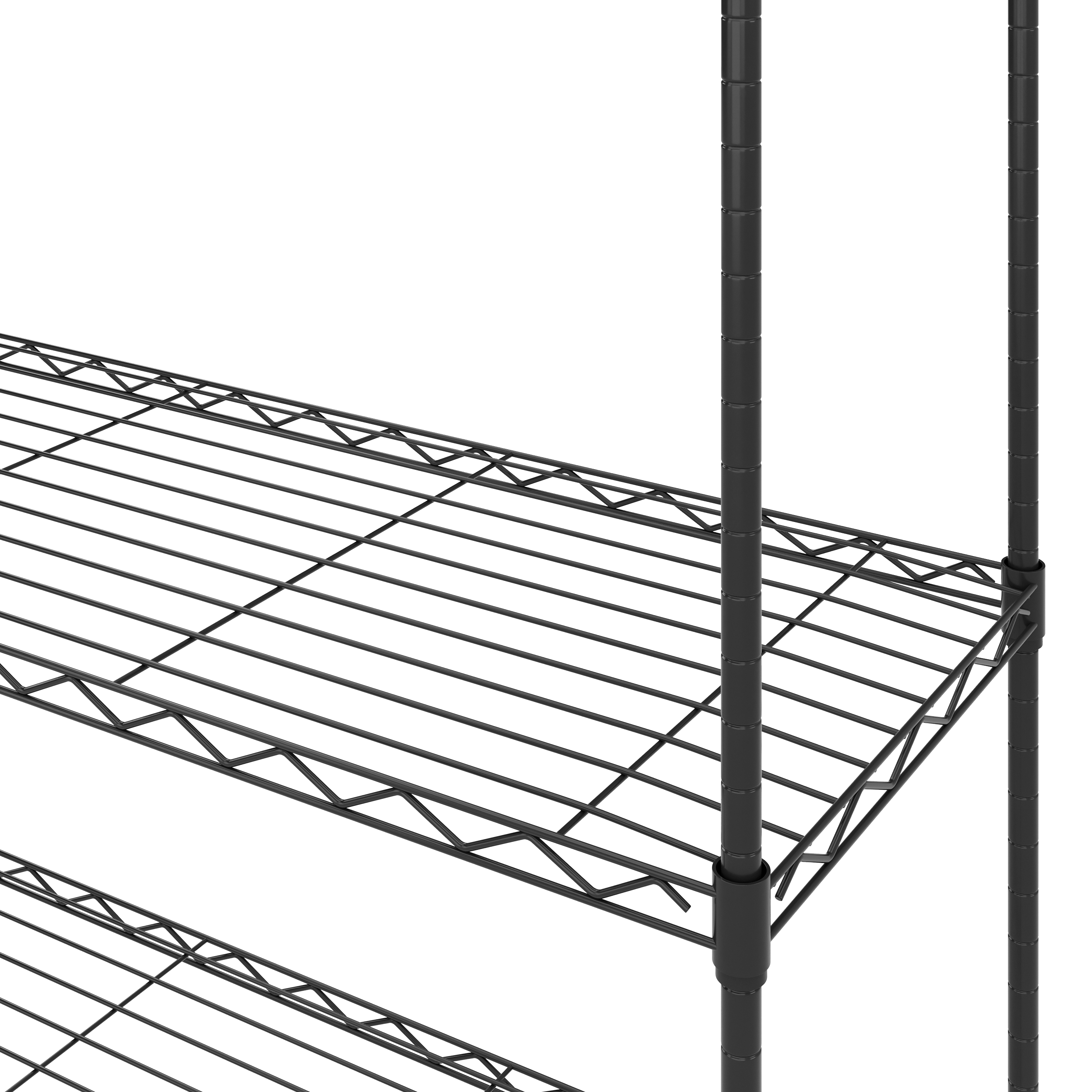 Regal Metall höhenverstellbar 90 x 35 x 137 cm schwarz