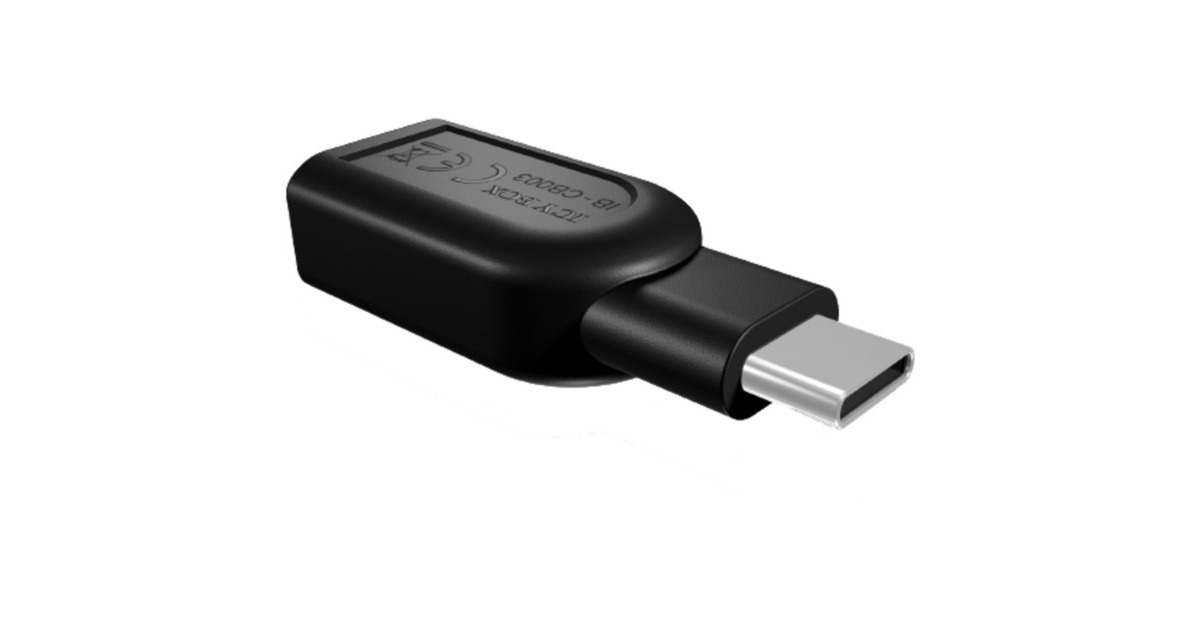 ICY BOXIB-CB003 USB 3.0 Type-C plug naar USB 3.0 Type-A adapter  (Zwart)