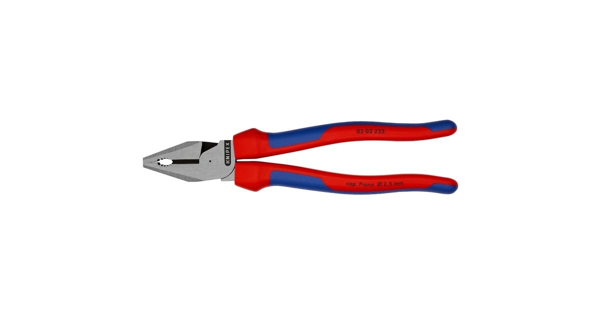 KNIPEXKracht-Kombitang 225 mm combinatietang  (Rood/blauw)