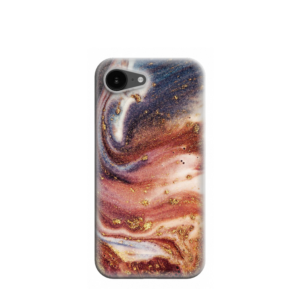 iPhone 16e Kunststoff Hülle Goldstrudel - Bronze