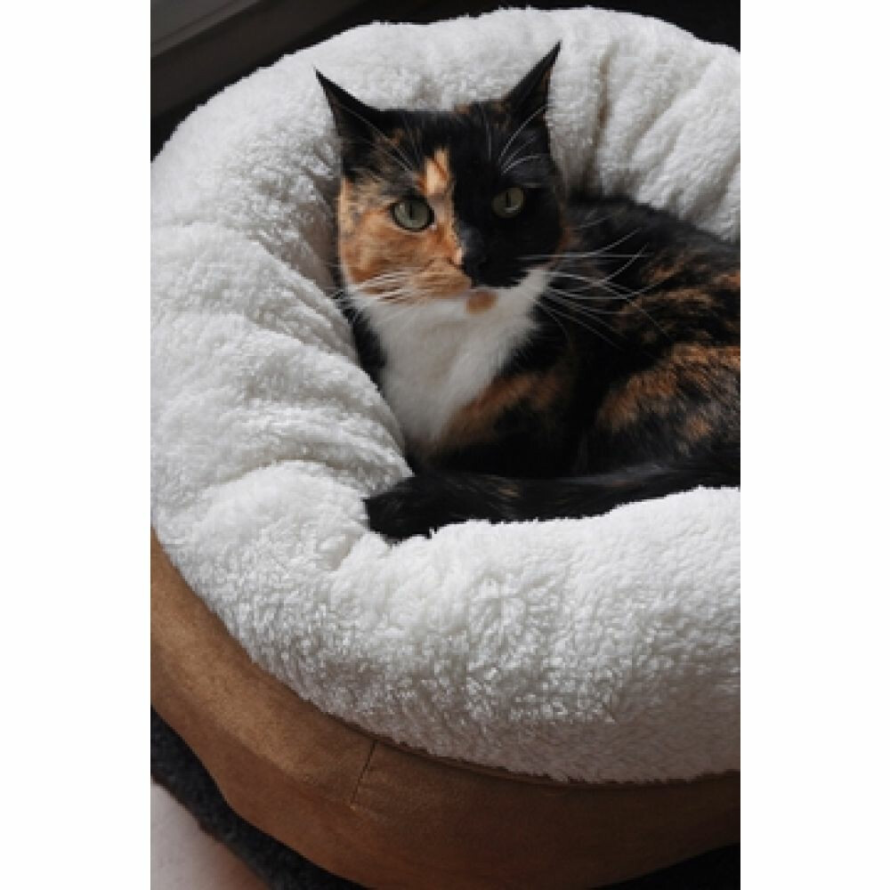 Afp Lambswool Donut Bed Tan45 x 45 x 25 cm