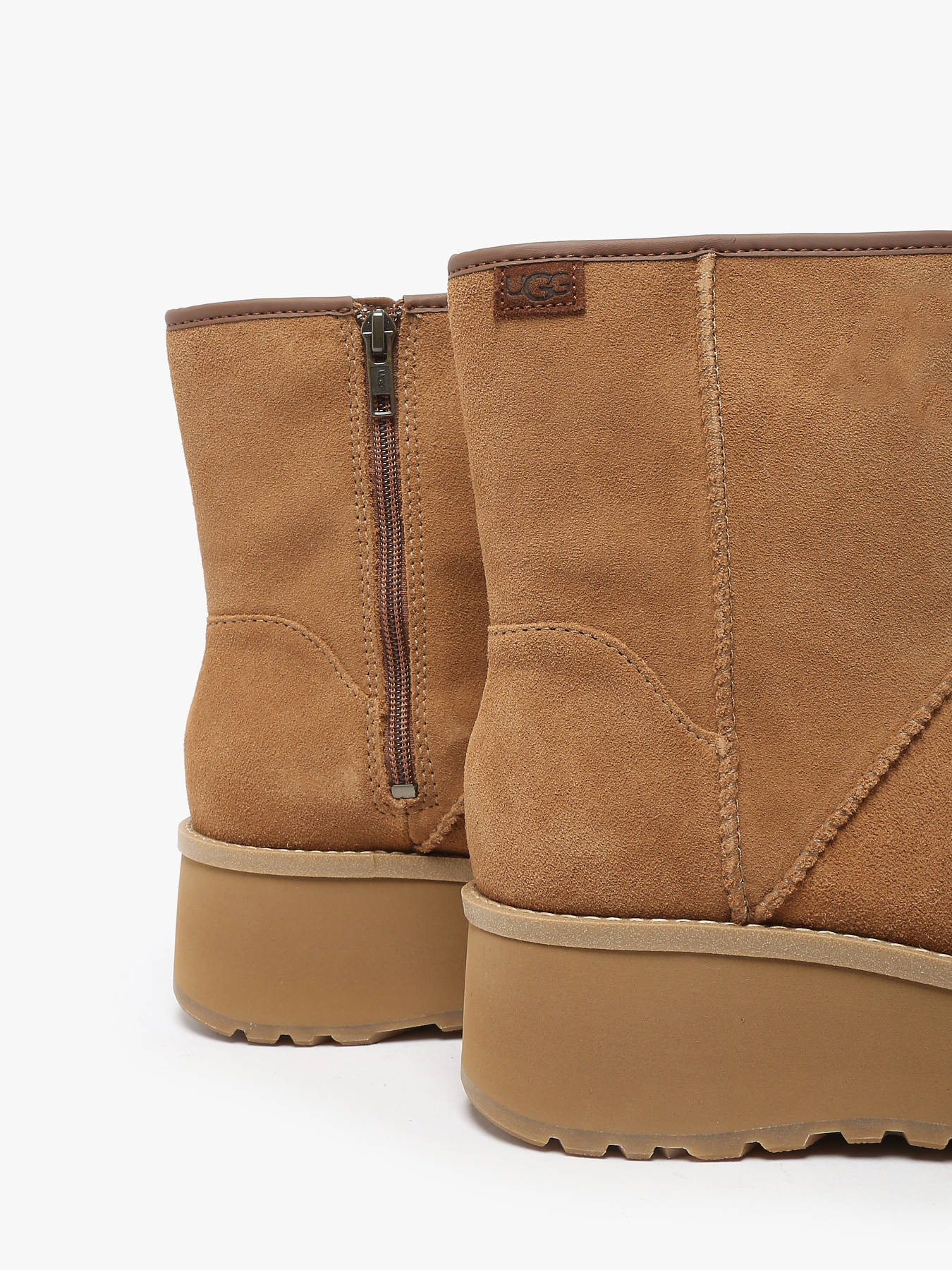 Bottes semelle compense en cuir UGG