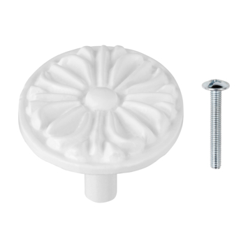 Knop Elian wit 38mm