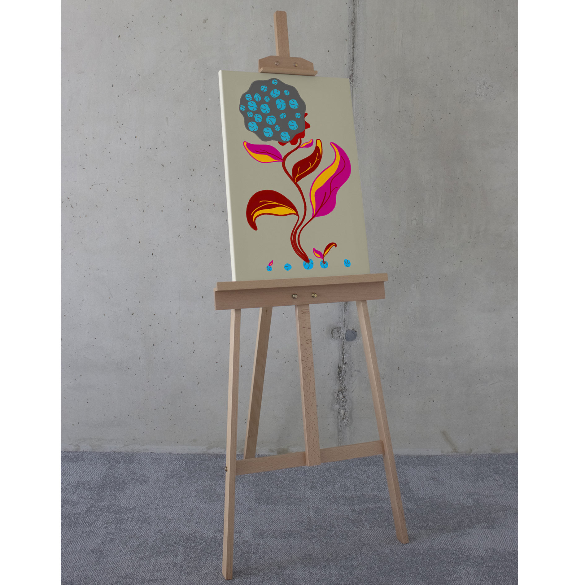 Keilrahmenbild VOLCANO SEEDS - bunt - 40x60 cm