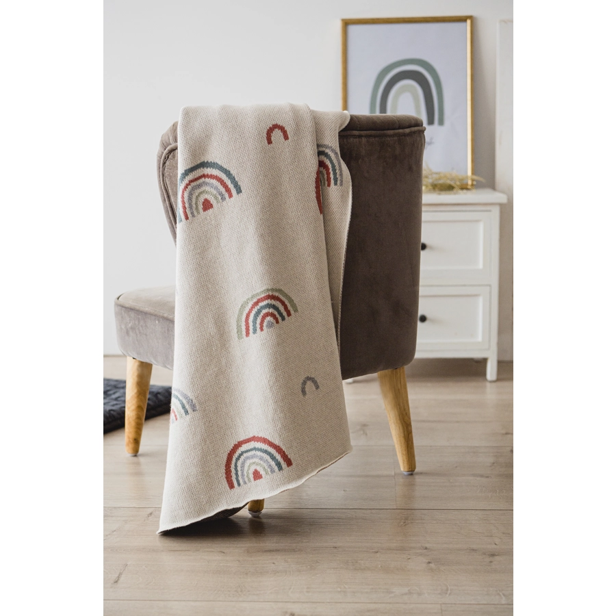 Kaiser Babydecke RAINBOW organic cotton natural combo