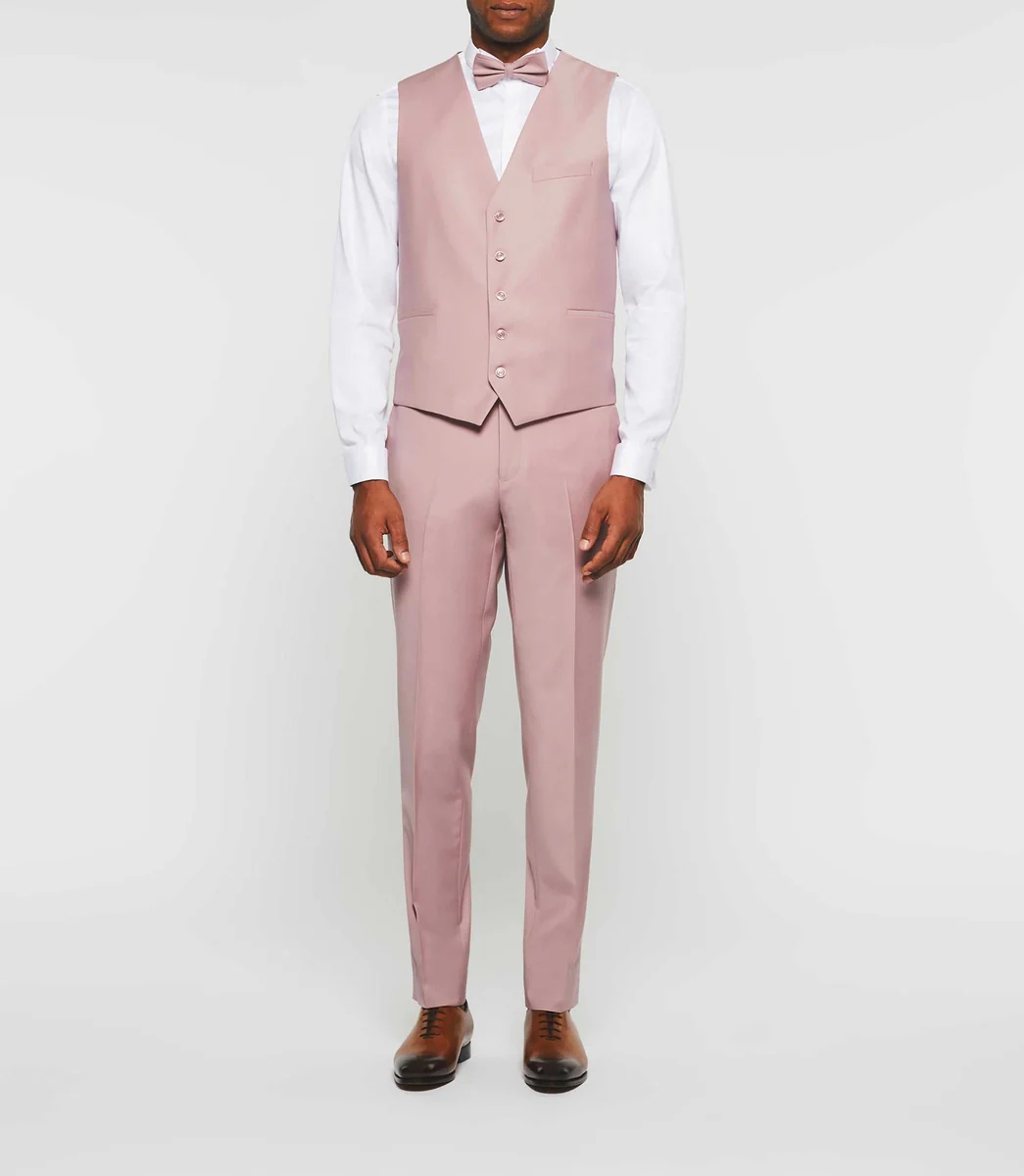 Gilet de costume rose 