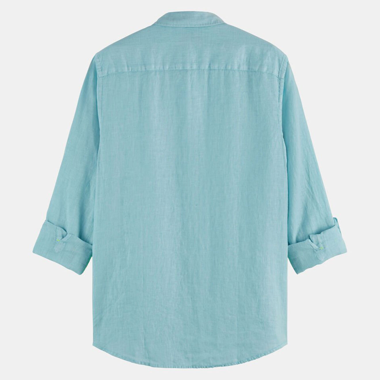 Scotch & Soda Chemise 100% Lin Regular Fit Garment Dyed vert d'eau