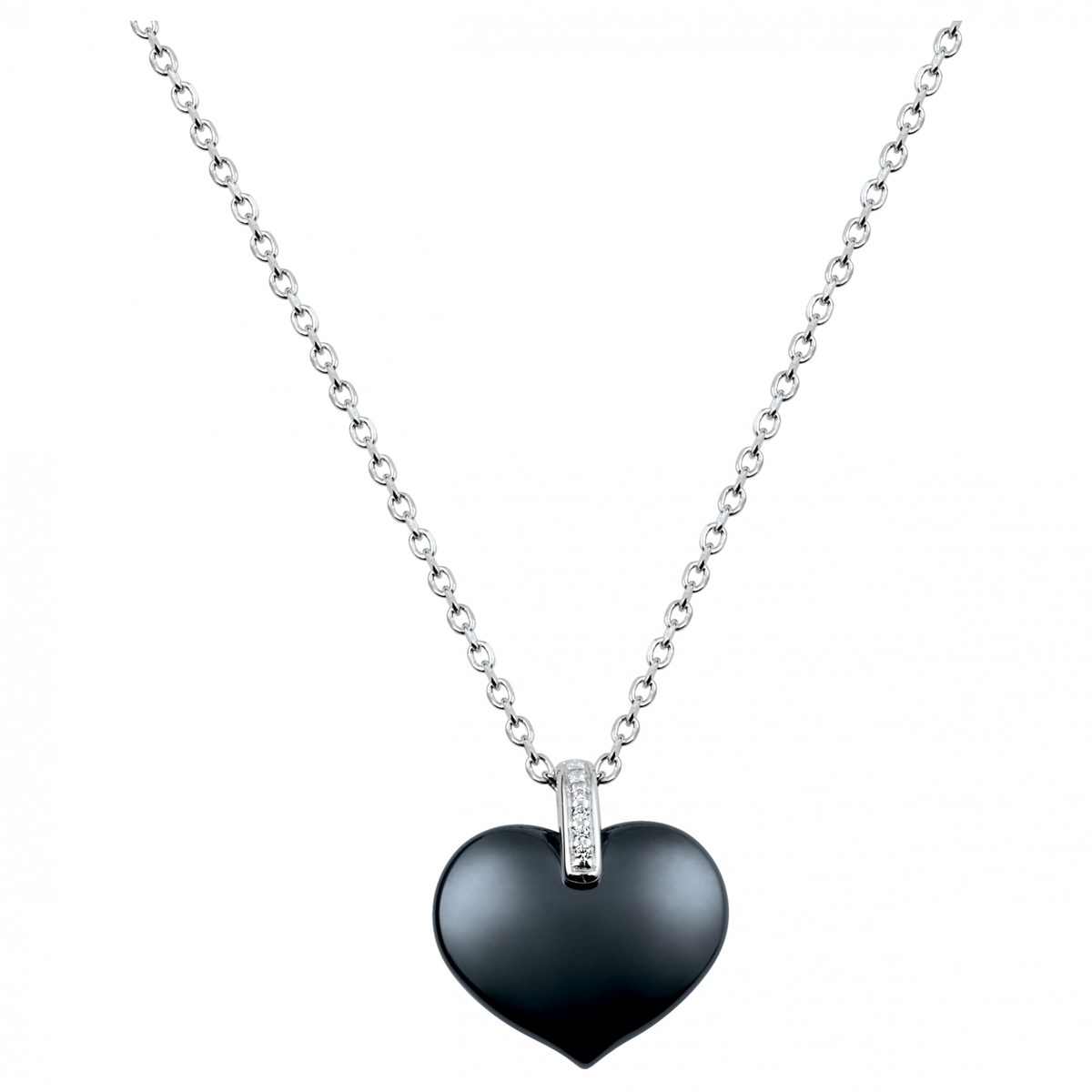 Collier en Argent avec oxyde de zirconium blanc