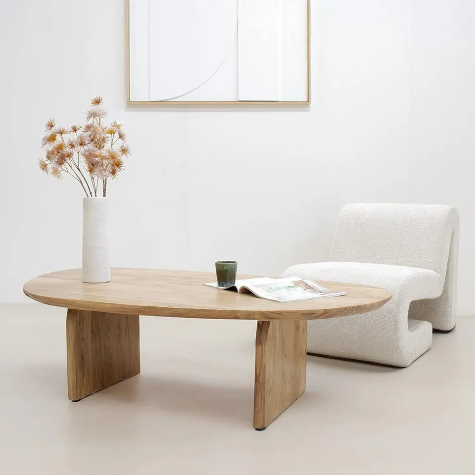 Salontafel Organisch - Naturel - 135cm - Salontafel Floor