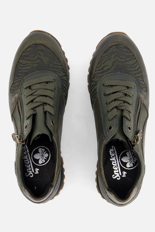 Rieker Sneakers groen Imitatieleer