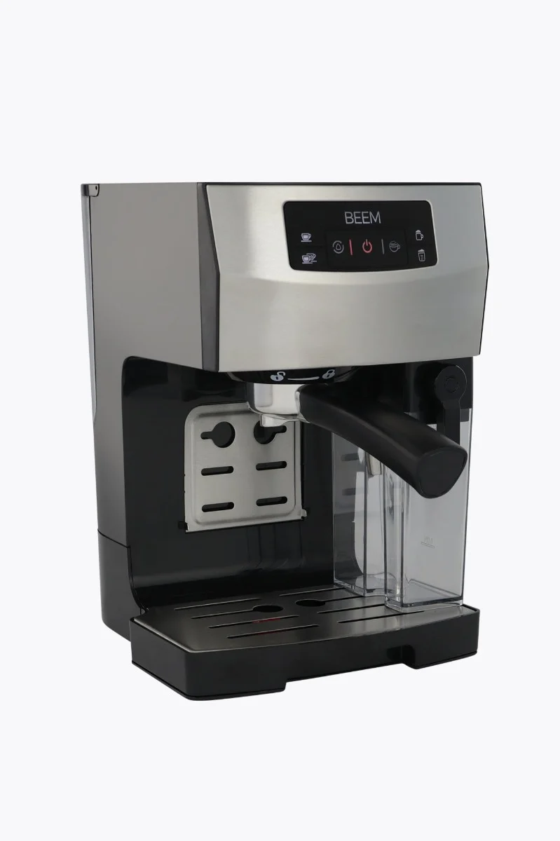 BEEM Siebträgermaschine Espresso Classico II, Schwarz/Edelstahl + Gastroback Design Kaffeemühle Advanced