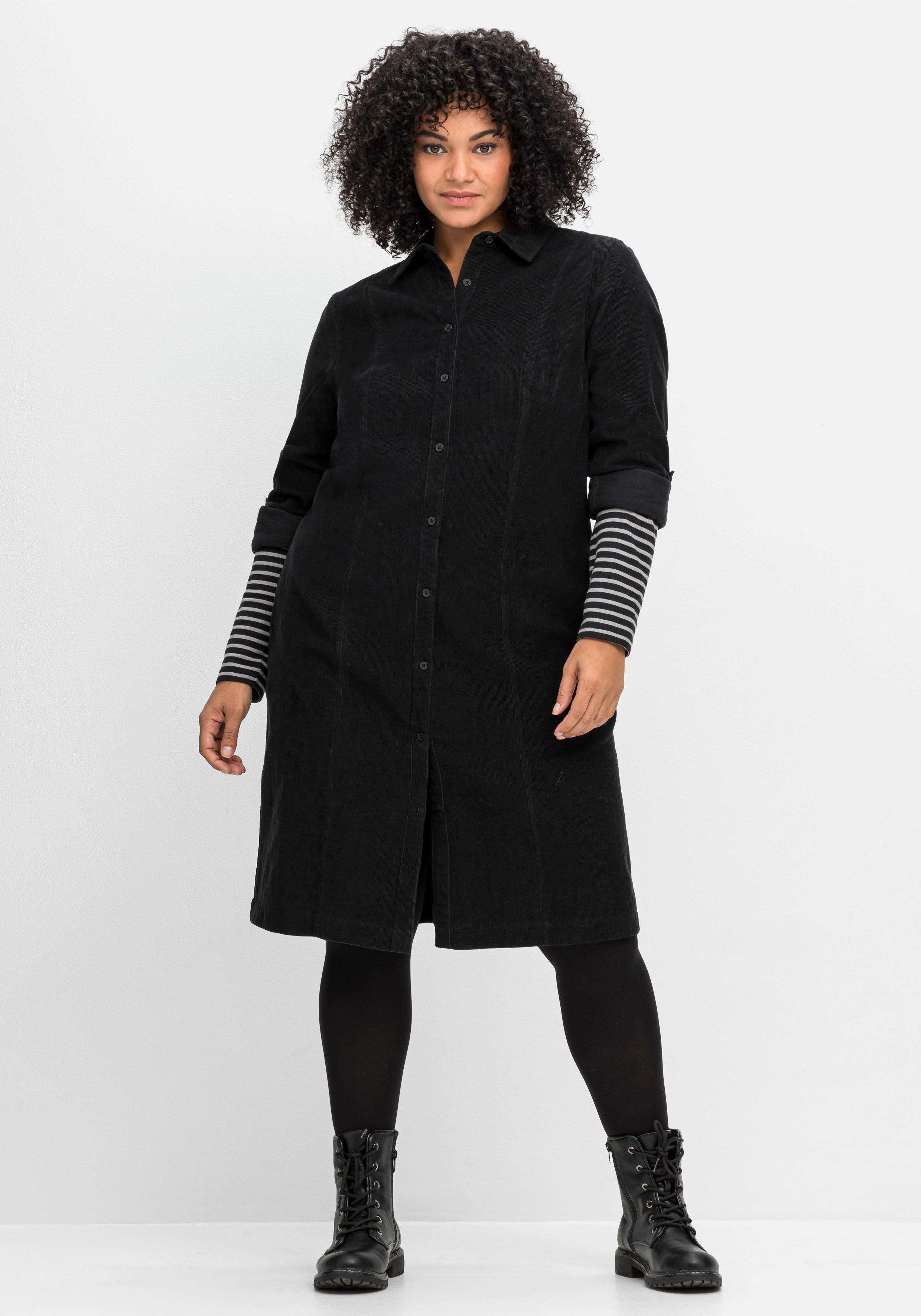 Hemdblusenkleid aus weichem Cord