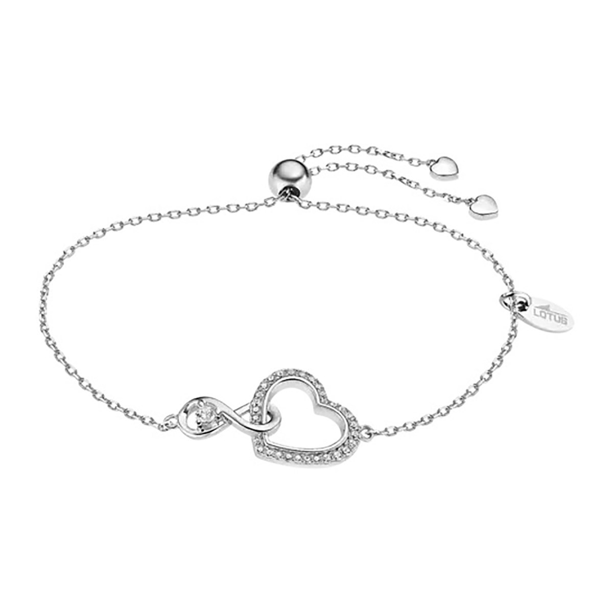 Bracelet Lotus Silver Moments coeur et infiini
