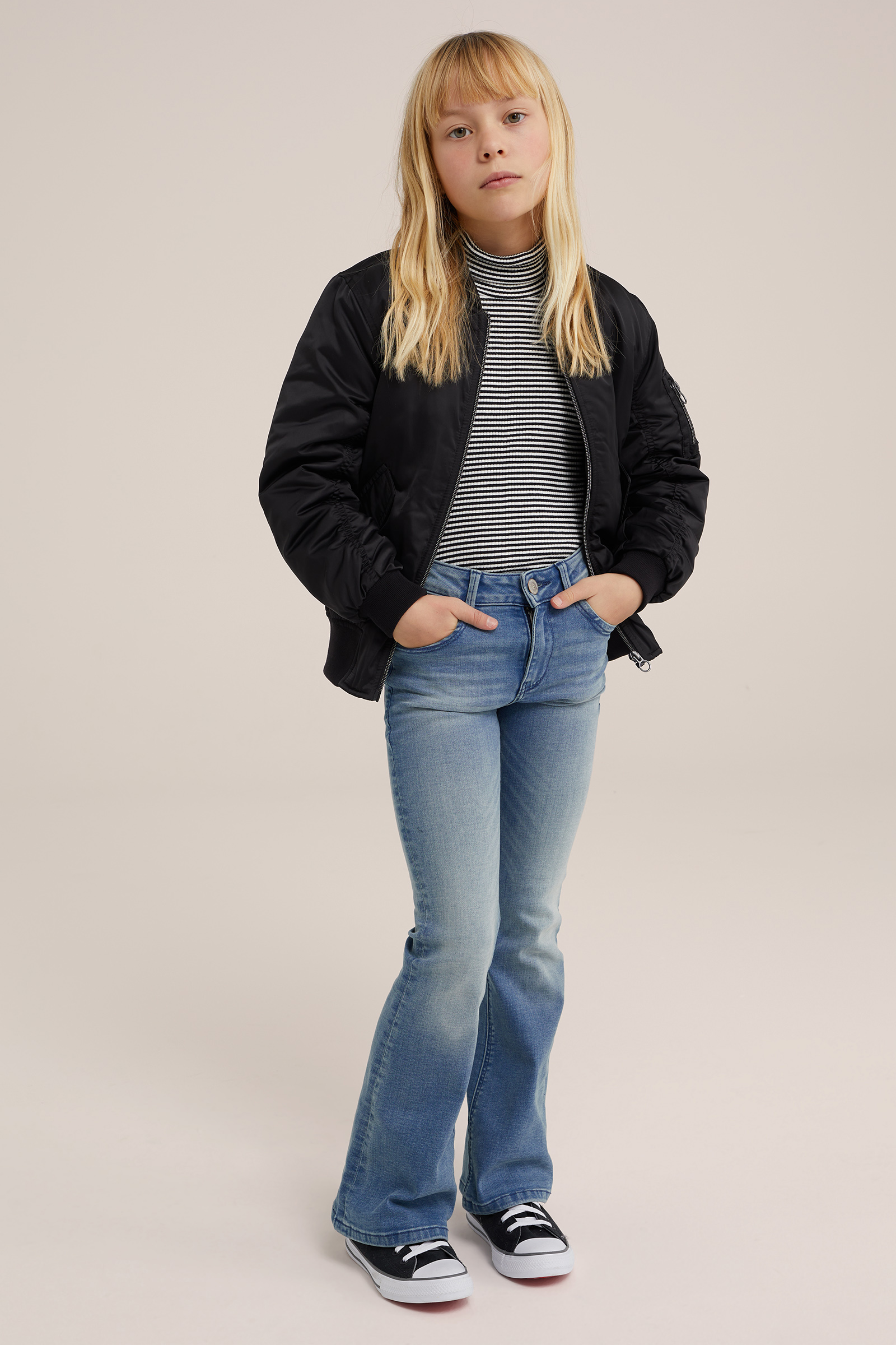 Meisjes bomber WE Fashion Zwart