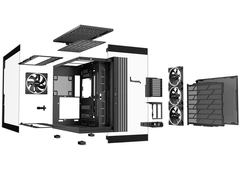 be quiet! PC-Gehäuse Light Base 900 FX Schwarz Vielseitig einsetzbarer Midi-Tower mit Sichtfenster