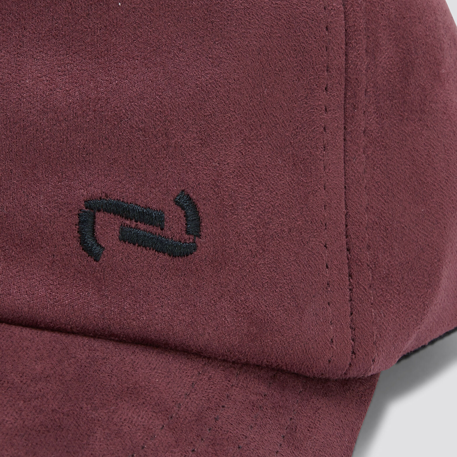 Casquette Unie en Suède Bordeaux