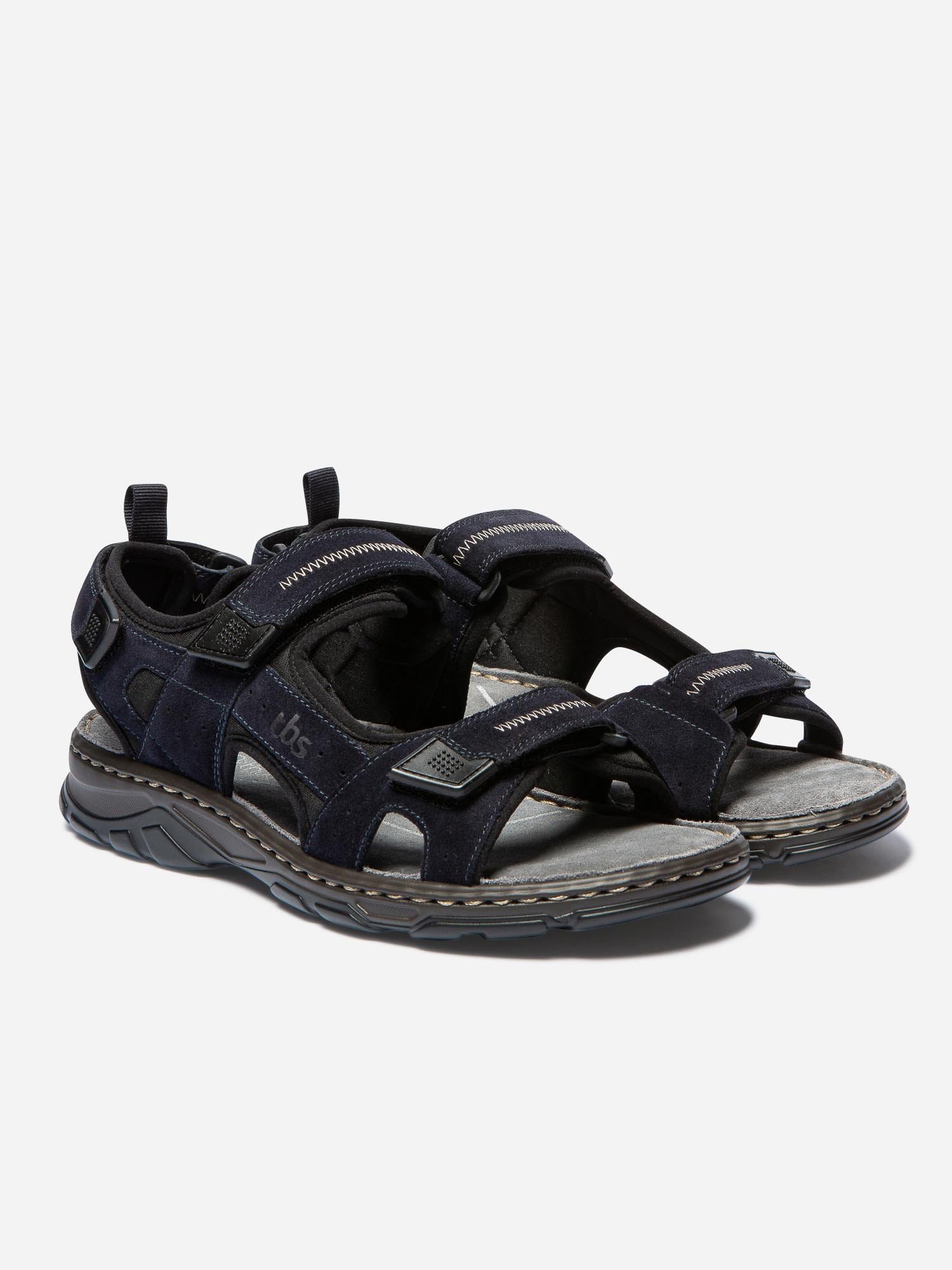 Sandales Homme Semelle Ortholite Cuir Marine