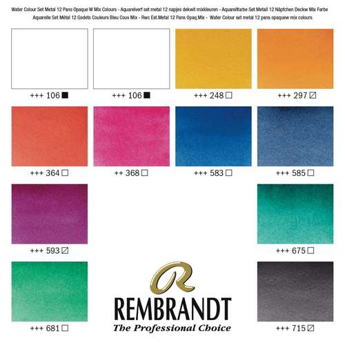 Talens REMBRANDT Aquarellkasten 