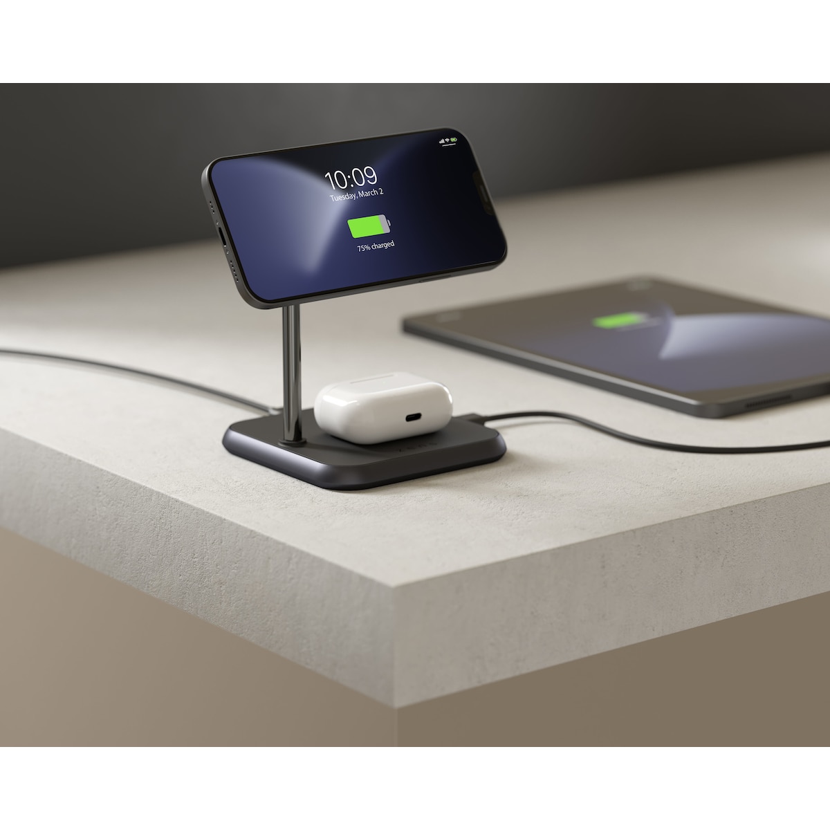 Zens Aluminum 3-i-1 trådløs lader