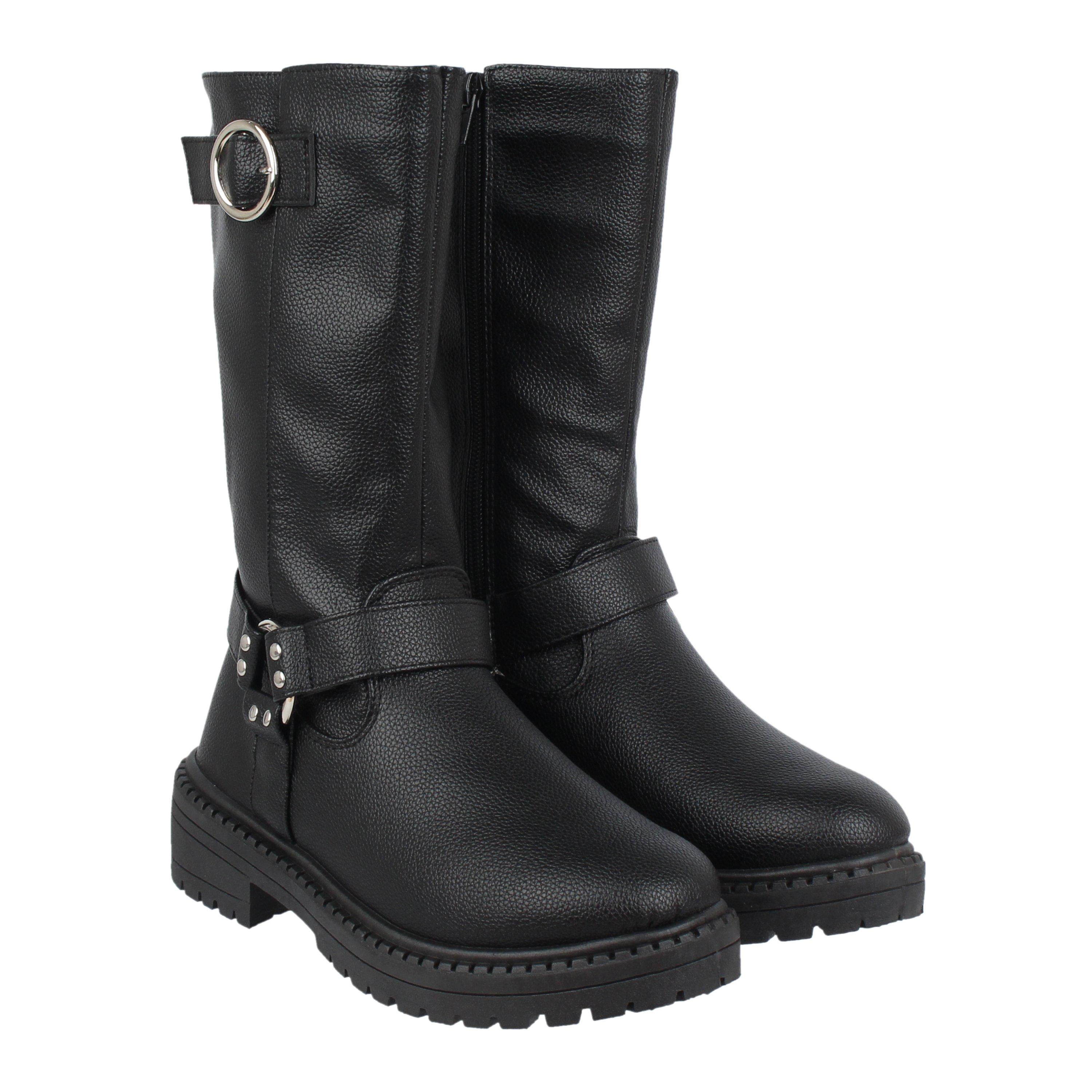 Be You Faux Leather Biker Boot