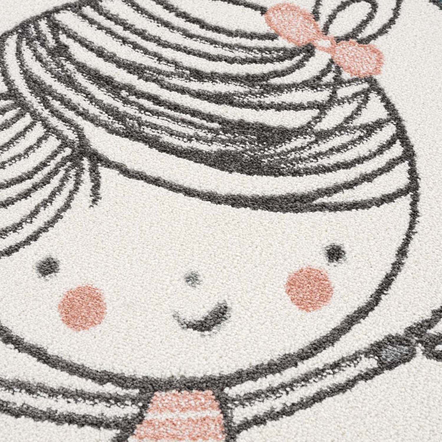 Carpet City Kinderteppich »Anime9393« rechteckig 11 mm Höhe Spielteppich, Mädchen, Herzen, Ballon, Weicher Flor, Pflegeleicht