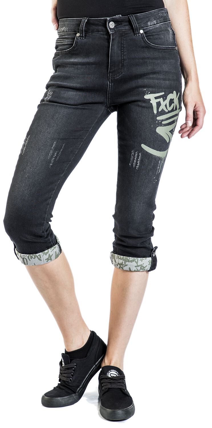 Jean 3/4 Avec Détails Graffiti | RED by EMP Short