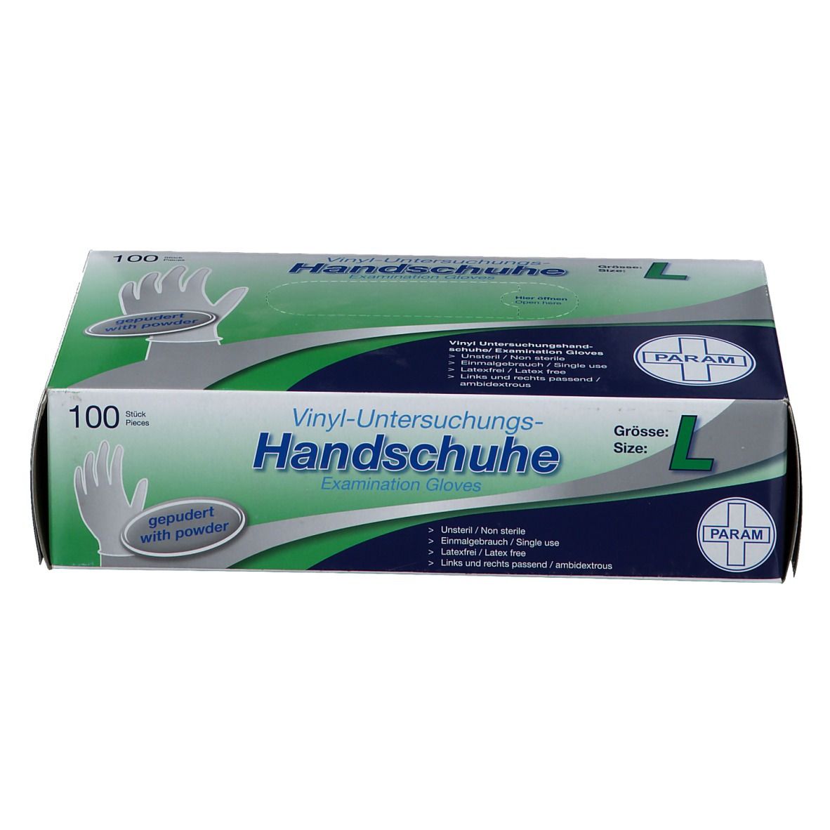 PARAM Einmalhandschuhe Vinyl Größe L gepudert