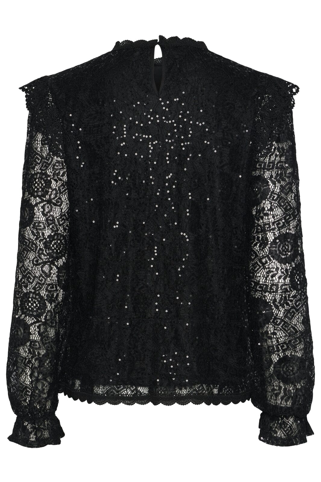 Pieces Pcolline Ls Lace Sequins Top