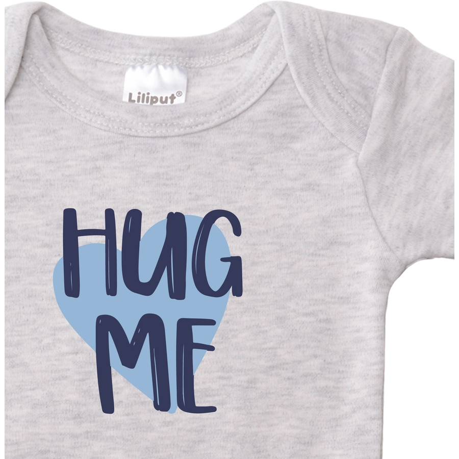 Liliput Kurzarmbody (Set, 2-tlg.) Hug me grau-melange grau gestreift